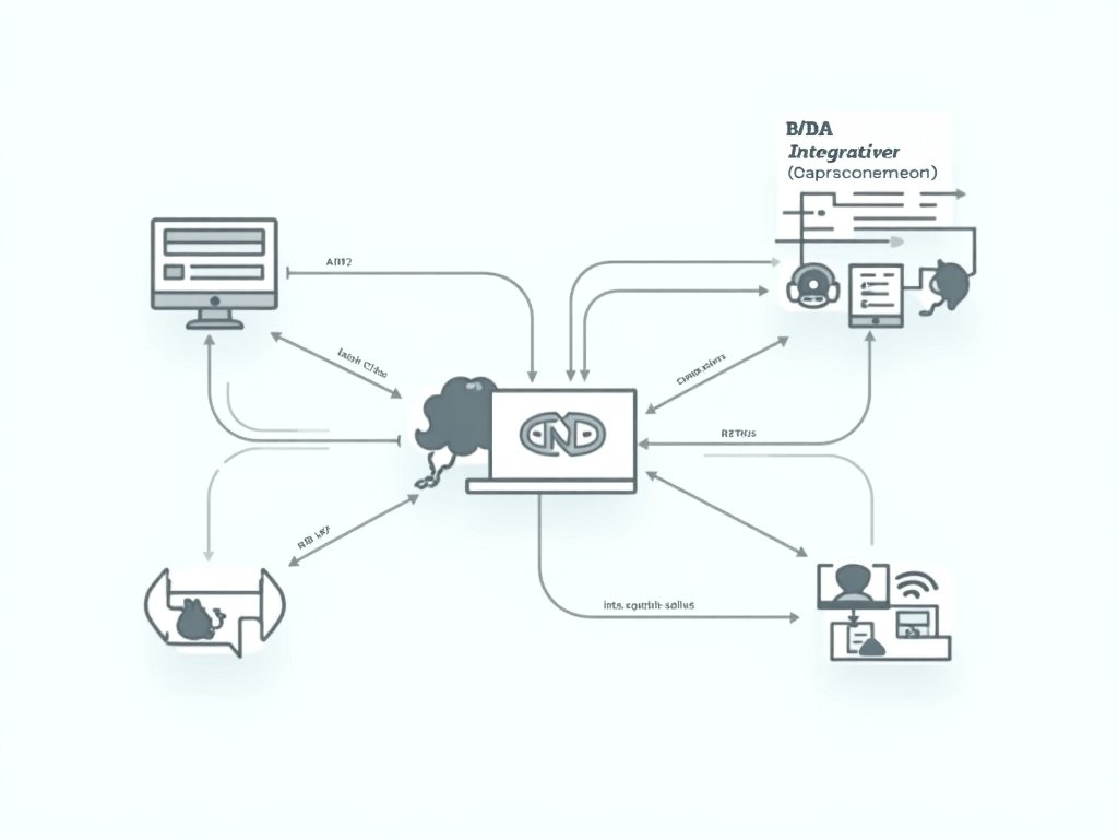 API integration diagram showing system connectivity