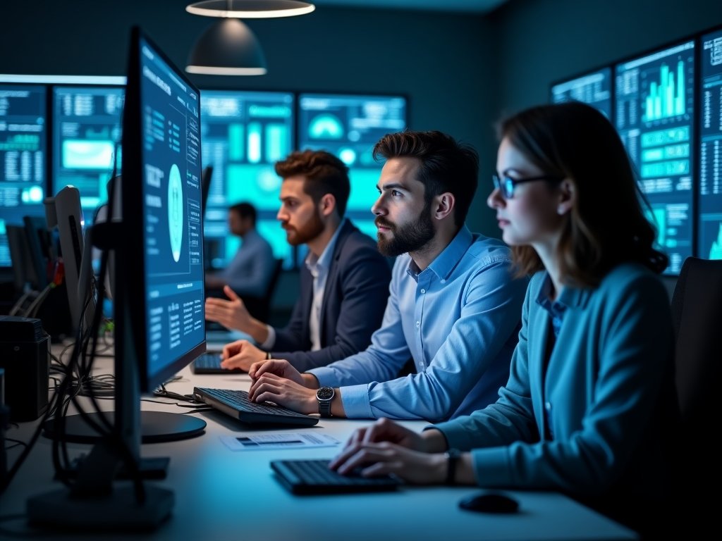 iGaming operator's office with developers working on security systems